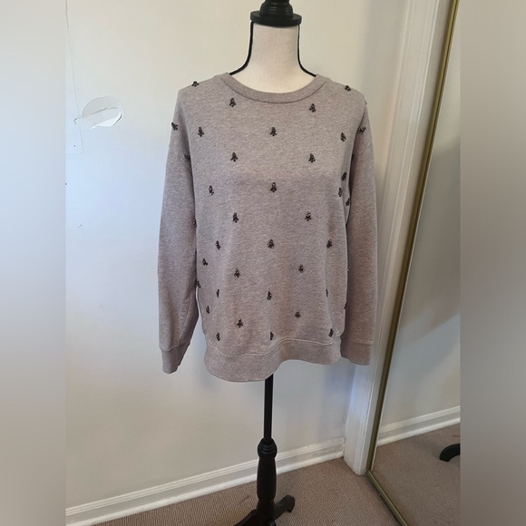 J Crew Embellished sweatshirt in original cotton terry - Picture 2 of 3